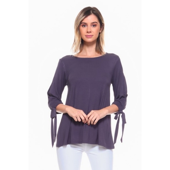 Tops - Women's Stretch Jersey Top 3/4 Sleeves Relaxed Fit